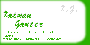 kalman ganter business card